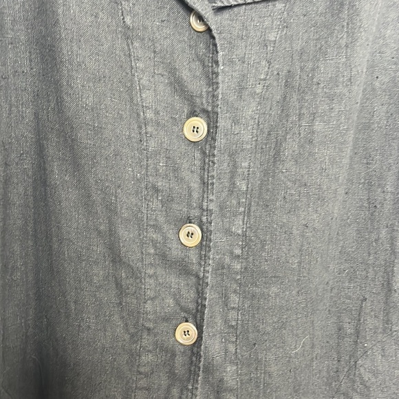 Cut Loose Black Linen Button Up Jacket Women's Sz M - Picture 3 of 5